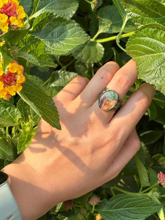 Custom Pet Photo Ring - Personalized Dog Cat Portrait Jewelry - Pet Memorial Keepsake - Antique Bronze or Silver Finish - Gift for Pet Lover