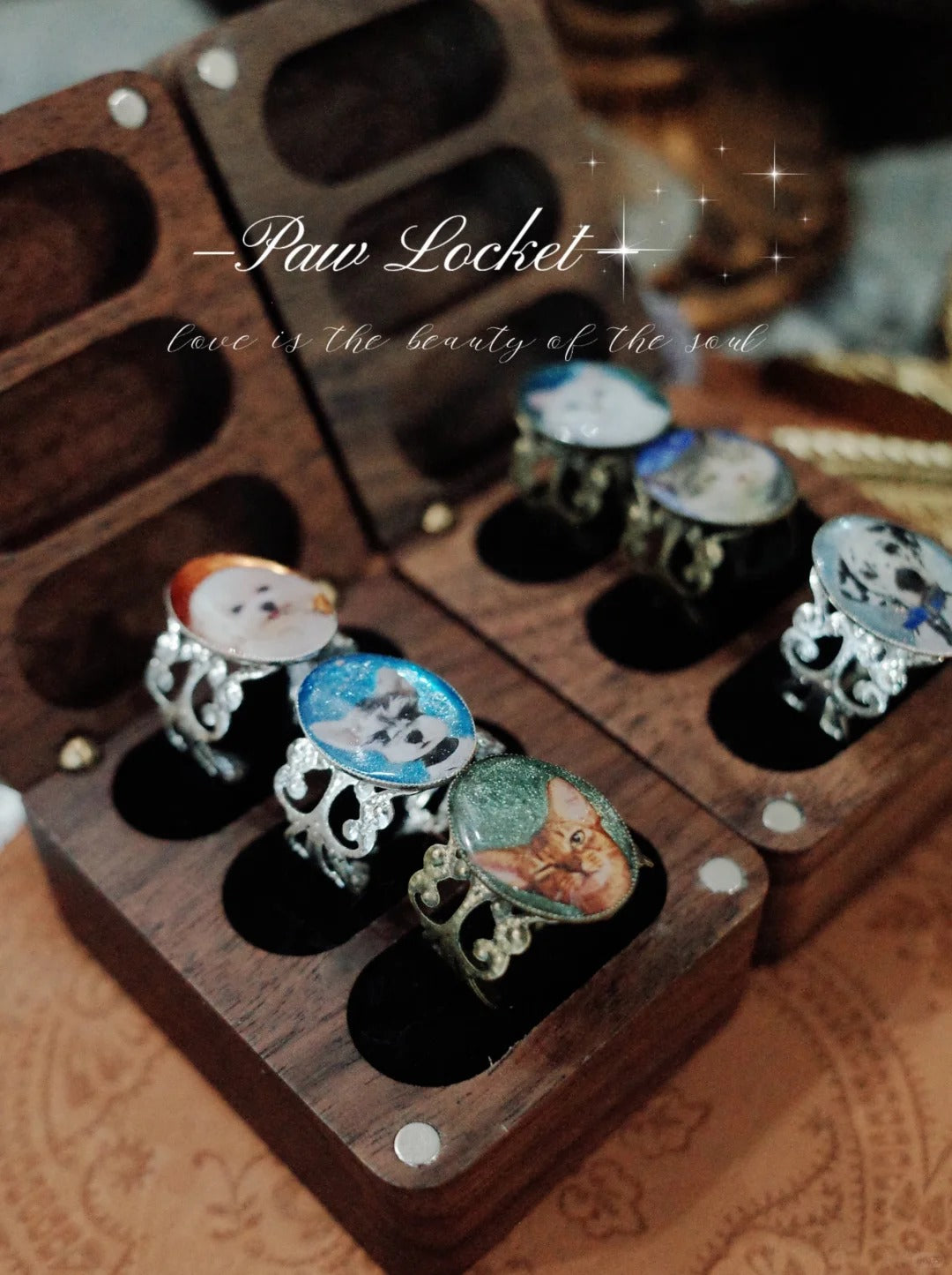 Custom Pet Photo Ring - Personalized Dog Cat Portrait Jewelry - Pet Memorial Keepsake - Antique Bronze or Silver Finish - Gift for Pet Lover