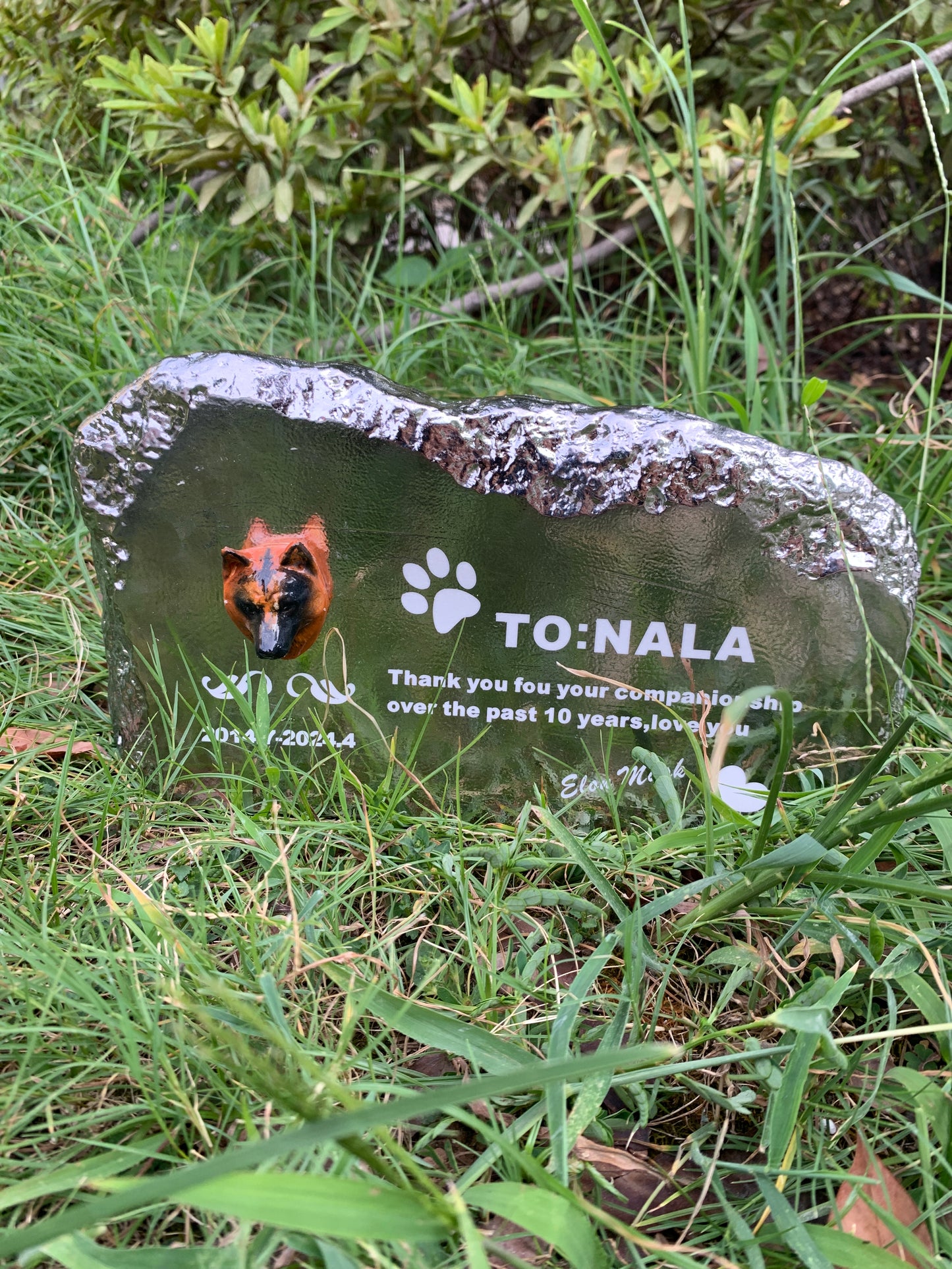 Custom Pet Tombstone and Urn (Dual-Use)