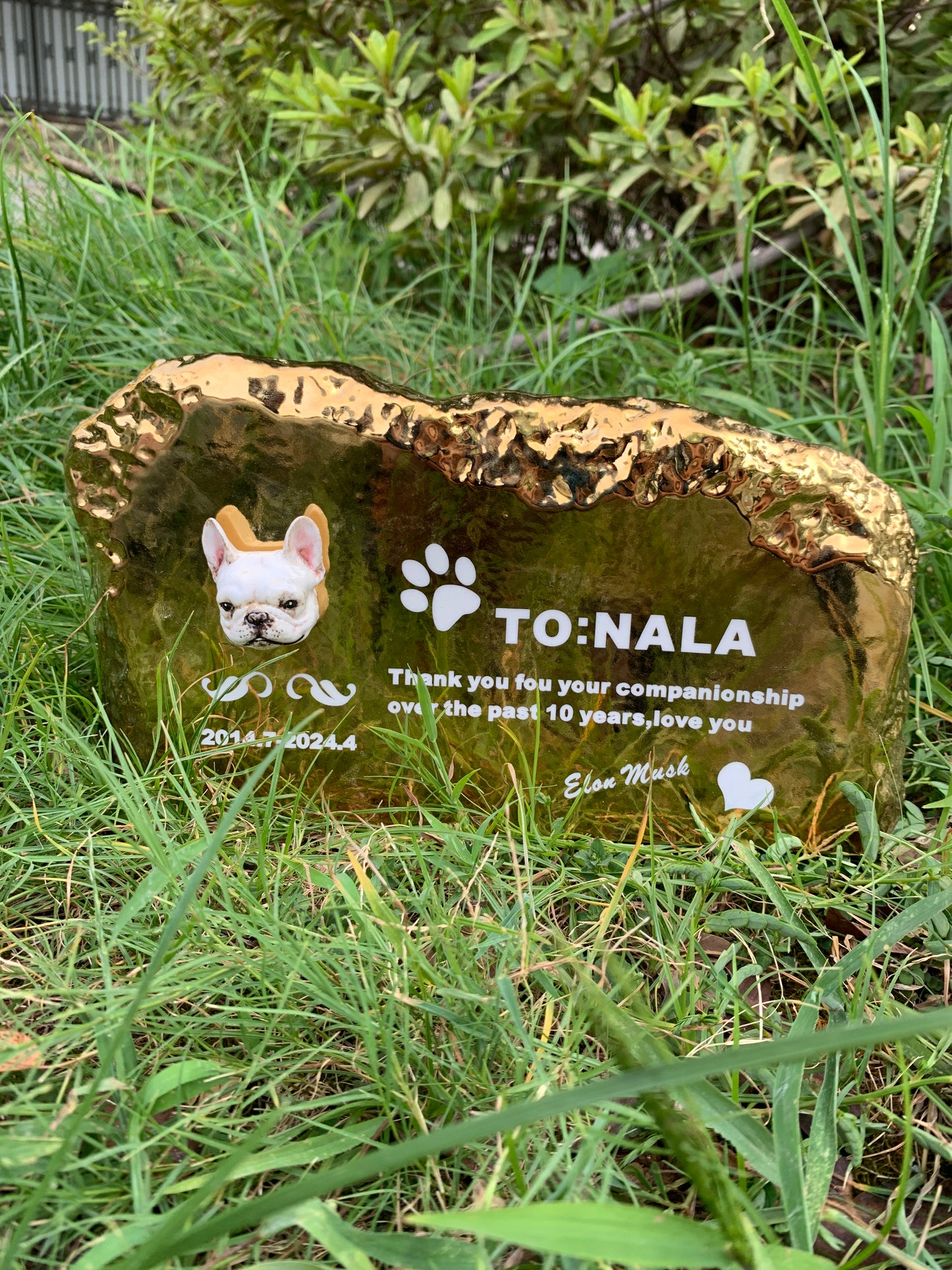 Custom Pet Tombstone and Urn (Dual-Use)