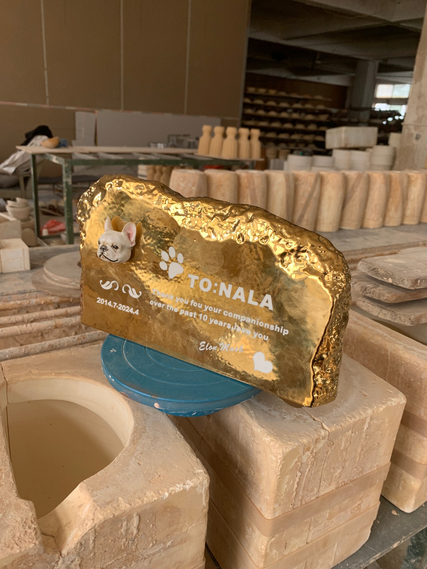 Custom Pet Tombstone and Urn (Dual-Use)