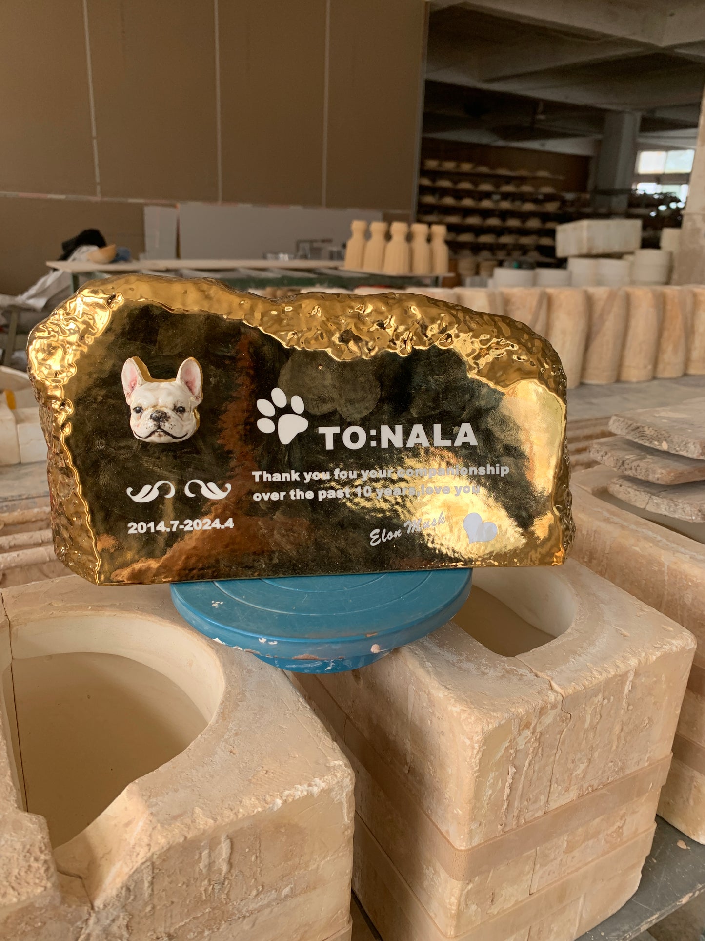 Custom Pet Tombstone and Urn (Dual-Use)