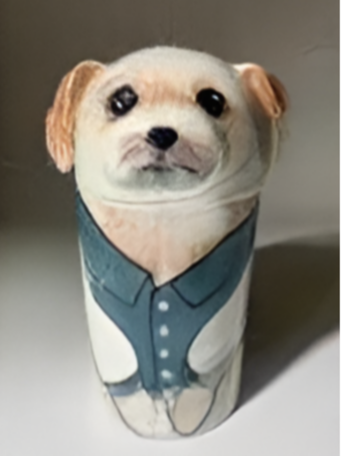 Creative Hand-Painted Dog Memorial Urn – Unique Artistic Tribute (Custom Portrait & Text, 3 Sizes)