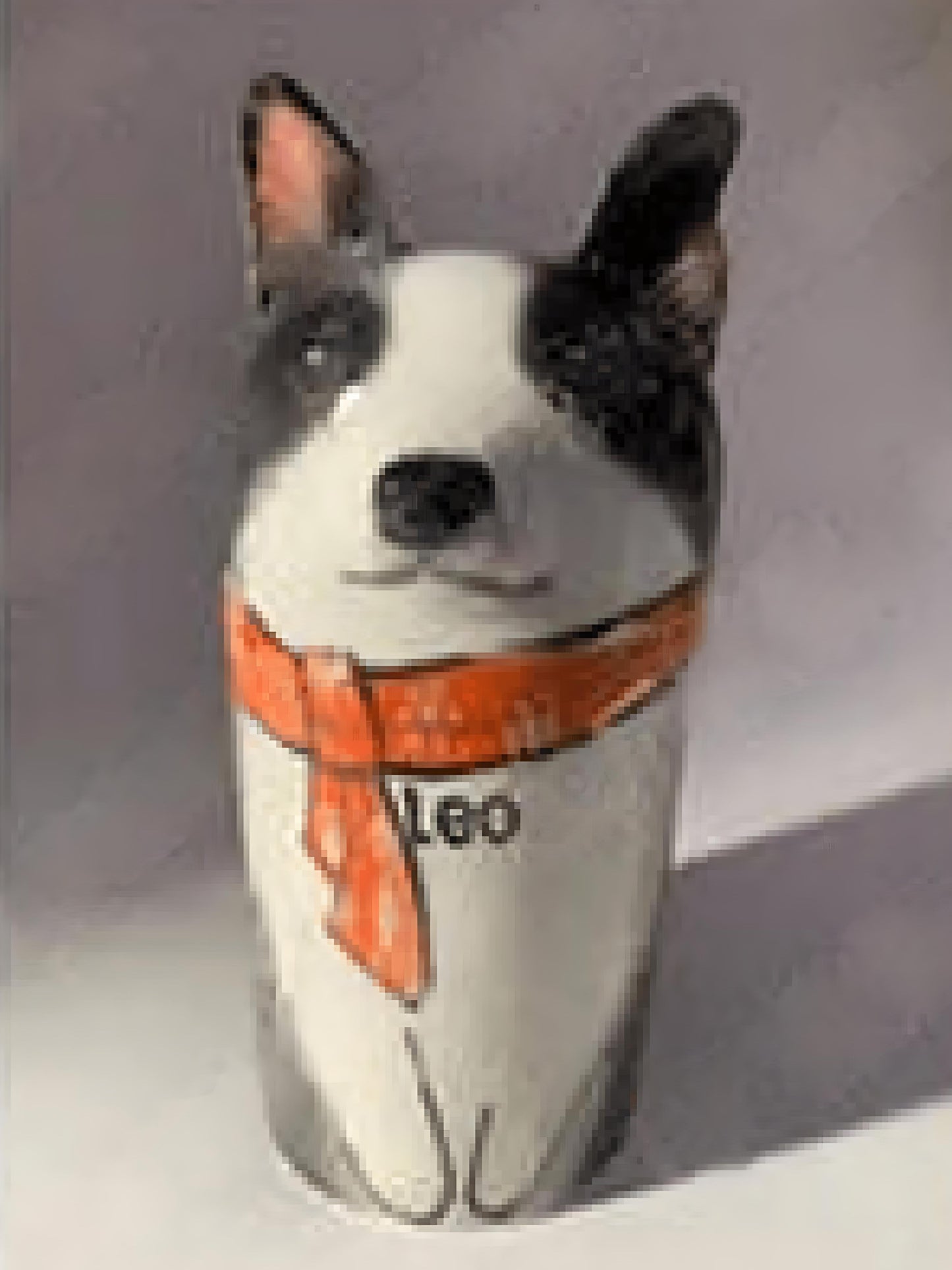 Creative Hand-Painted Dog Memorial Urn – Unique Artistic Tribute (Custom Portrait & Text, 3 Sizes)